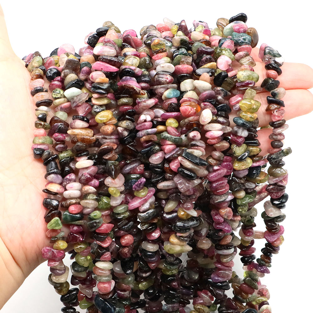 Jewelry Making Drill - Pierres naturelles couleur Tourmaline perles irrégulières