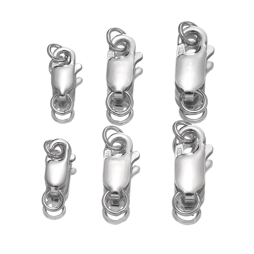 Lobster Clasp Silver - Lot de 2 fermoirs mousquetons en