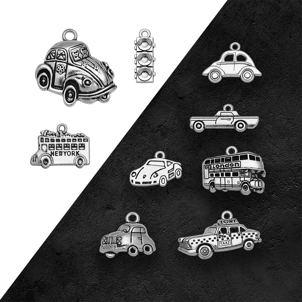 Argent plaqué Taxi Bus voiture - Jewelry Making London avis et prix