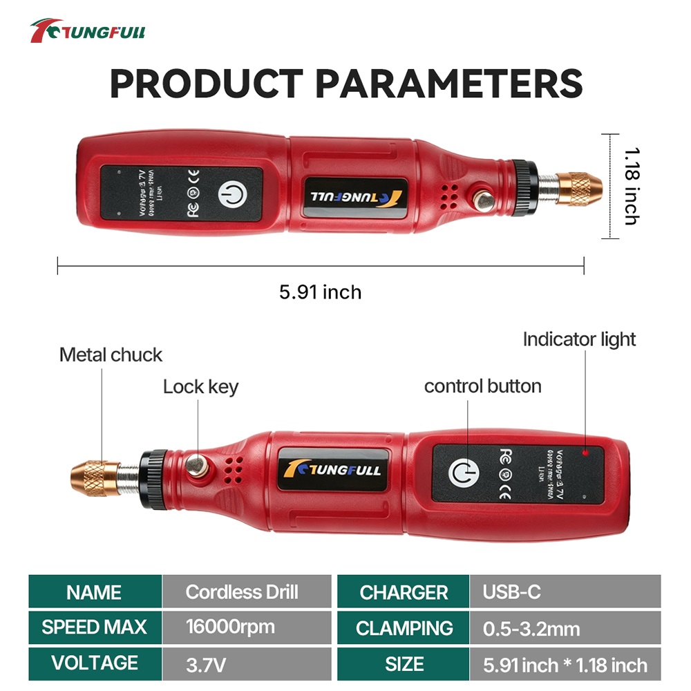 Outil rotatif sans fil TUNGFUL - Jewelry Making Drill avis et prix