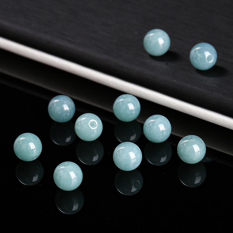 Perles rondes en jadéite verte - Jewelry Making Gemstones avis et prix