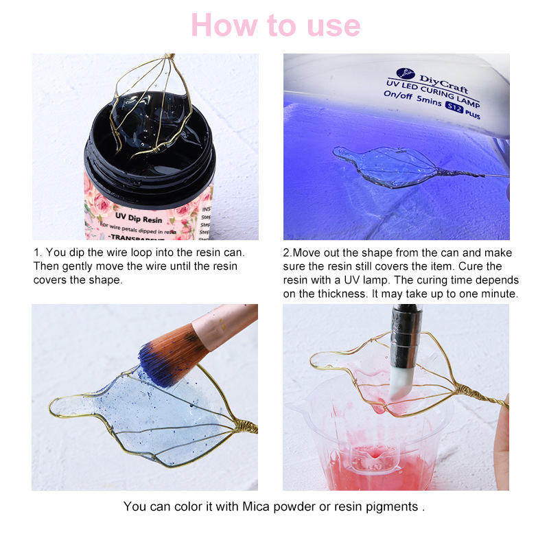 Colle en résine à tremper UV 4 - Jewelry Making At Home avis et prix
